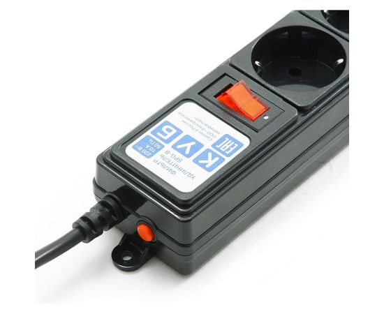 Фильтр-удлинитель Power Cube PC 0,5м 5р, чёрн. 10А/2,2кВт SPG-B-0,5M-BLACK – изображение 2