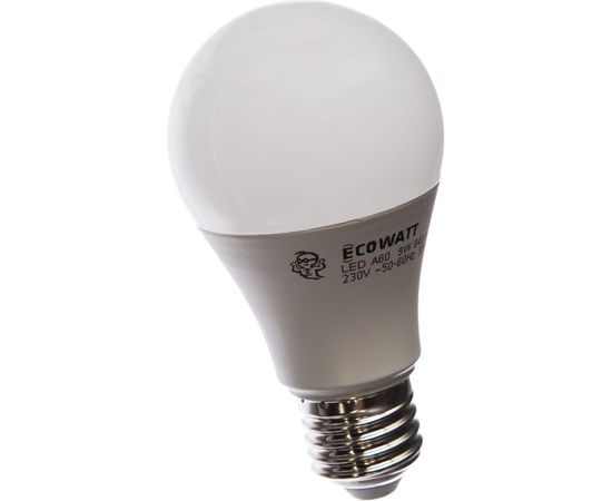 Светодиодная лампа ECOWATT A60 230В 9W 4000K E27 холодный белый свет груша 4606400614845 – изображение 2