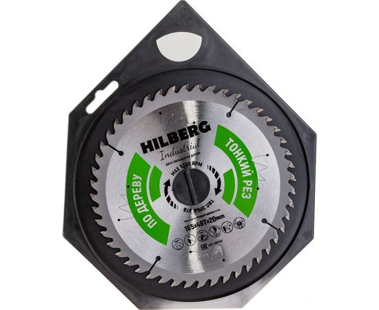 Диск пильный Industrial Дерево (165x20 мм; 48Т) Hilberg HWT166 – изображение 2