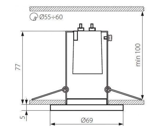 Точечный светильник KANLUX Е14, RAGO, DL-R50-C/M 1074 – изображение 2