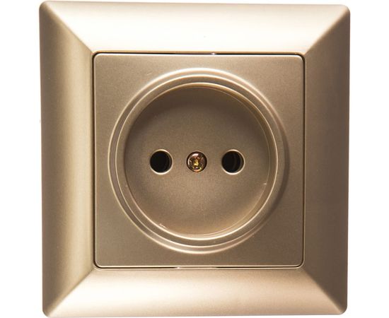 Розетка Intro 420104 2P, 16А, 250В, СУ, Solo, шампань Б0043308 – изображение 2