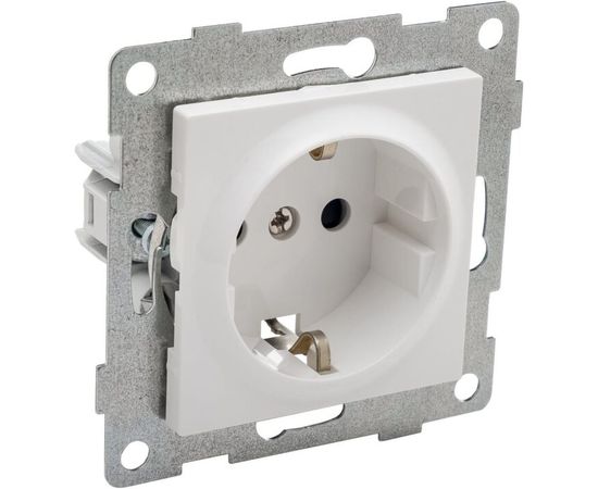 Розетка GUSI ELECTRIC Ugra МЕХ 1-ой с/з с з/ш, СУ, 16А, 250В, белый С11Р4-001 – изображение 2