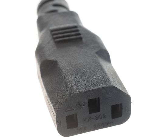 Сетевой шнур REXANT евровилка угловая - евроразъем С13, кабель 3x0,75 кв.мм, длина 3 метра 11-1122 – изображение 3