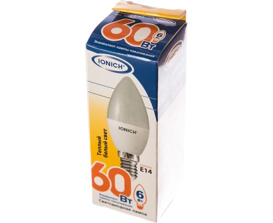 Лампа IONICH ILED-SMD2835-C37-6-540-230-2.7-E14 1090 1630 – изображение 3