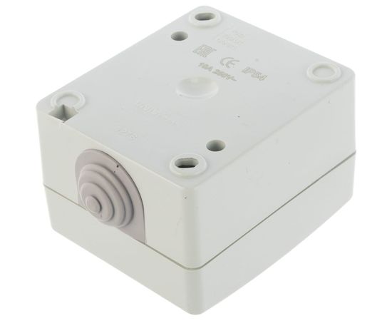 Выключатель с подсветкой, 1 клавиша UNIVersal Аллегро IP54, серый 1278 – изображение 3