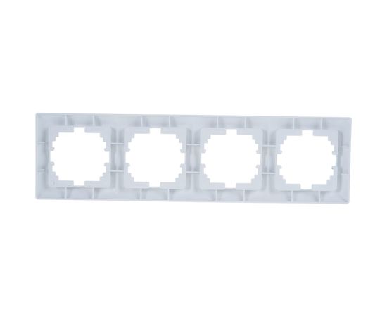 Рамка Intro 450401 на 4 поста, СУ, Solo, белый Б0043424 – изображение 3