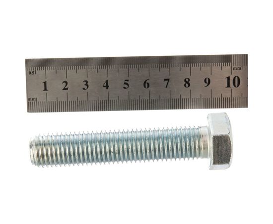 Болт DIN 933 с шестигранной головкой, оцинкованный М16х80, 10шт - коробка Tech-Krep 126537 – изображение 3