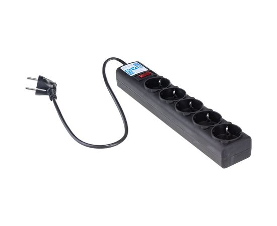 Фильтр-удлинитель Power Cube PC 0,5м 5р, чёрн. 10А/2,2кВт SPG-B-0,5M-BLACK – изображение 3