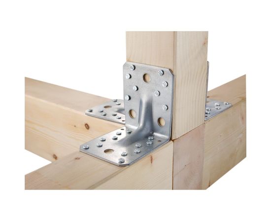 Перфорированный уголок GAH ALBERTS усиленный, оцинкованный, 90x50x80х2.5 мм 334659 – изображение 4