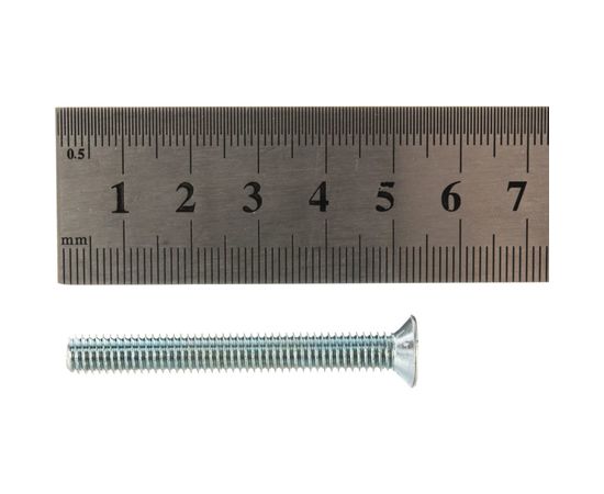 Винт DIN 965 с потайной головкой, оцинкованный М6х50, 40шт - коробка Tech-Krep 105244 – изображение 4