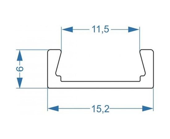 Накладной алюминиевый профиль Ardylight ALS-1506 anod 1.0 с экраном – изображение 3