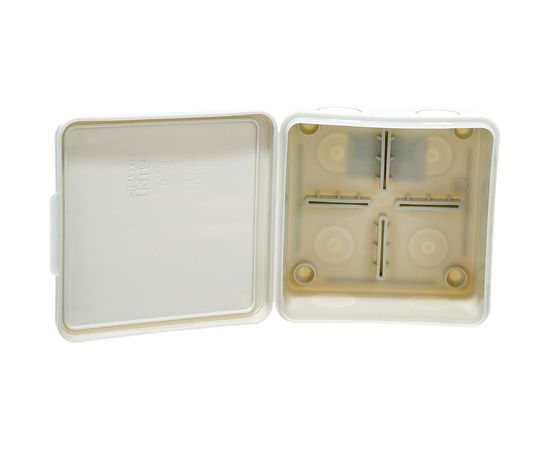 Распределительная коробка GUSI ELECTRIC 100х100х55 без отверстий 3 муфты, IP54, ОП, серый С3В100 Евро – изображение 4