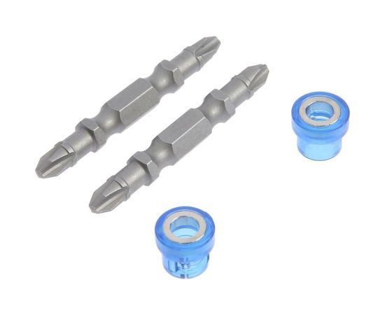 Биты двухсторонние с магнитом-ограничителем (2 шт; PH2; 50 мм; S2) TUNDRA 2393922 – изображение 4