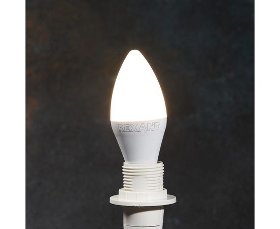 Светодиодная лампа REXANT свеча, 9,5 Вт, E14, 903 лм, 2700 K, теплый свет 604-023 – изображение 4