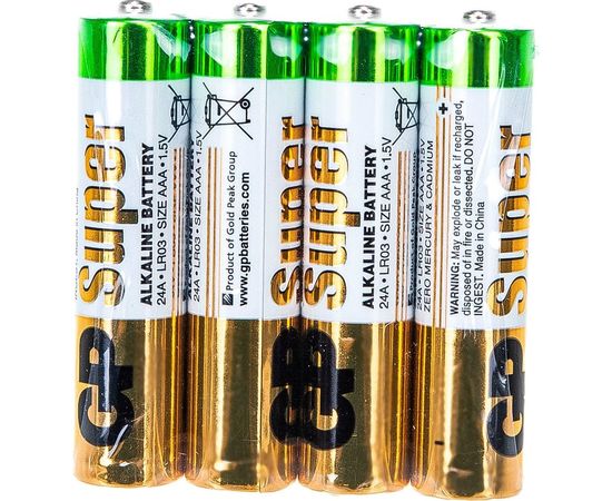 Алкалиновые батарейки GP Super Alkaline 24А ААA - 96 шт. в коробке 24ARS-2SB4 – изображение 4