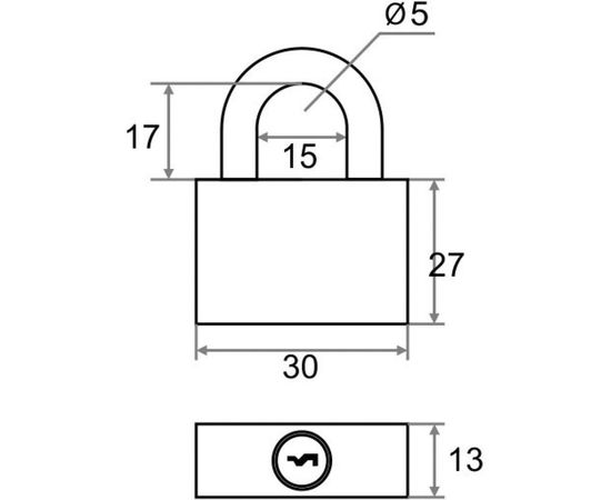 Навесной замок Trodos BC-BL5-30 Box 210220 – изображение 4
