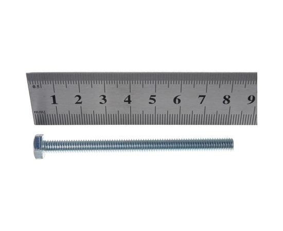 Болт Tech-Krep DIN933 с шестигранной головкой, оцинкованный М6х80 8 шт - пакет 102965 – изображение 4