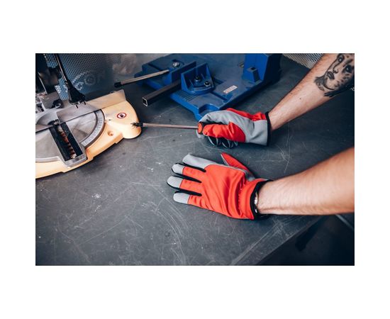 Трикотажные перчатки Jeta Safety Motor красный/белый JLE621-9/L – изображение 5