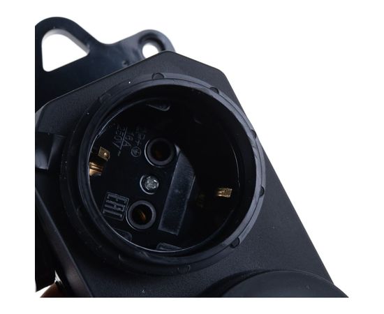 Тройная каучуковая розетка IN HOME с заземлением с заглушками 16А IP44 черная 9323 4690612010281 – изображение 5