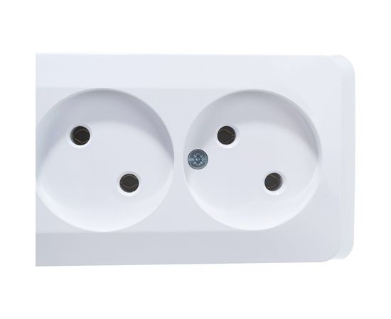 Тройная розетка Schneider Electric ЭТЮД открытой установки, без заземления, без шторок, 16А, 250B, белый PA16-009B – изображение 5