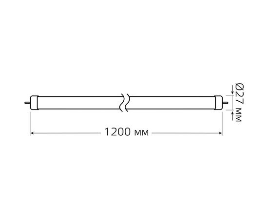 Лампа Gauss Elementary T8, 24W, 2000lm, 4000K, G13, 1200mm, стекло, LED, 1/20 93024 – изображение 7