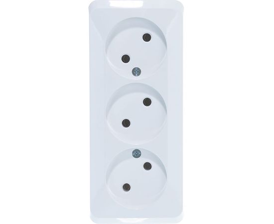 Тройная розетка Schneider Electric ЭТЮД открытой установки, без заземления, без шторок, 16А, 250B, белый PA16-009B – изображение 8