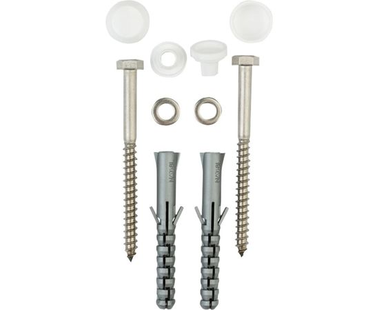 Комплект крепления для унитаза ГОСКРЕП 8х65 с белой заглушкой 2 шт. 9-0016570 