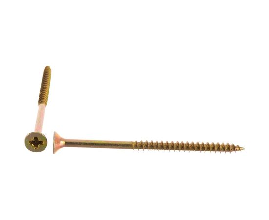 Шуруп Качественный КРЕПЕЖ желтый цинк 6.0x100, 35 шт. 0300531 КЧ 