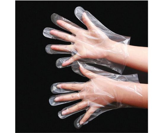 Полиэтиленовые перчатки ЛАЙМА, комплект 50 пар, размер L, 6 микрон, 606880 