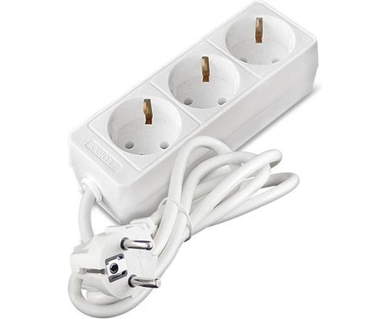 Бытовой удлинитель СОЮЗ ТМ 2200 Вт, с заземлением, 3 гнезда, ПВС, 7м 481S-9307 