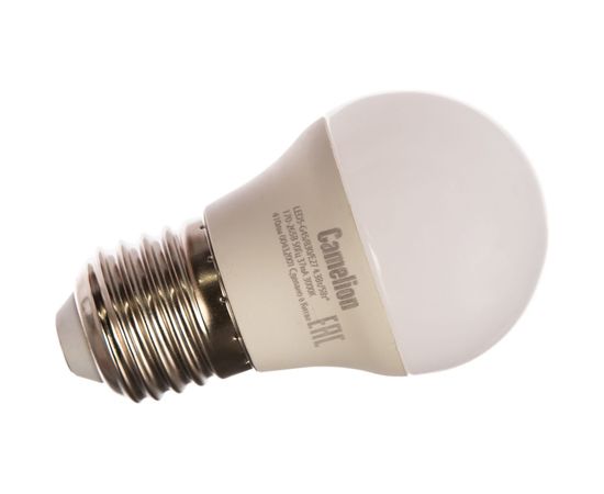Светодиодная лампа 5Вт 220В Camelion LED5-G45/830/E27 12028 