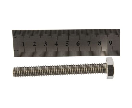 Болт Госкреп DIN 933 с шестигр. гол. с полн. рез. 10х80 нержав. сталь 2 шт. 10-0015030 – изображение 2