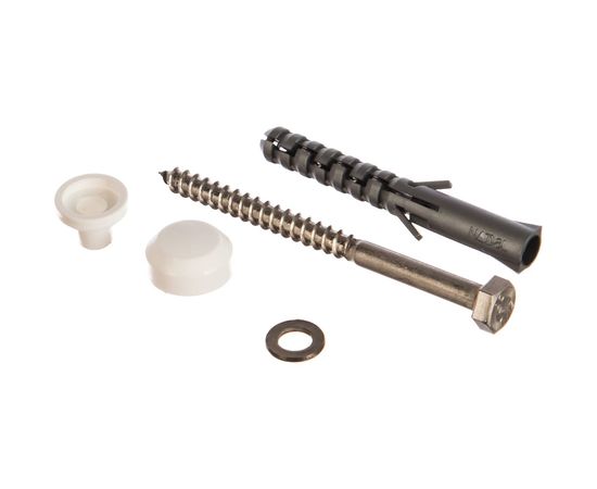 Комплект крепления для унитаза ГОСКРЕП 8х65 с белой заглушкой 2 шт. 9-0016570 – изображение 2