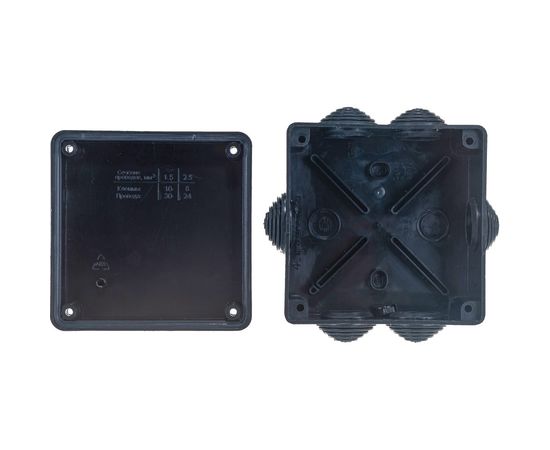 Распределительная коробка Промрукав для о/п безгалогенная HF черная 100х100х50 40-0300-9005 – изображение 2