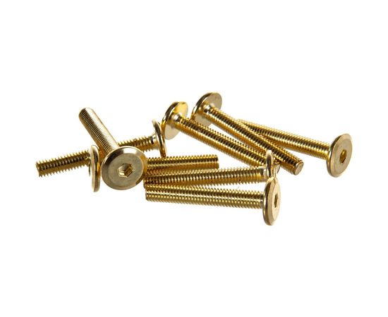Мебельный винт с плоской головкой ЕВРОПАРТНЕР латунир. М6х40 20шт. 6 2112 4 – изображение 3