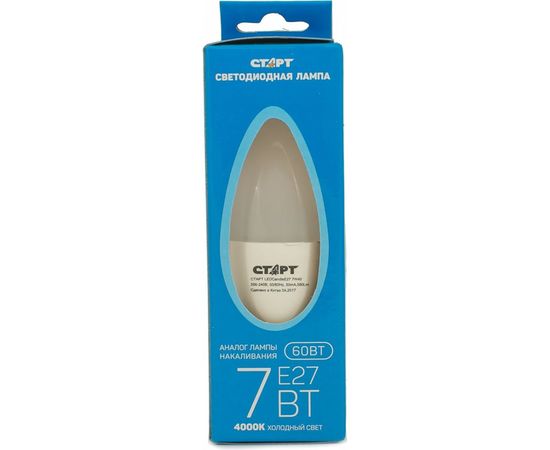 Светодиодная лампа СТАРТ в колбе лон LEDCandleE27 7W 40 – изображение 3