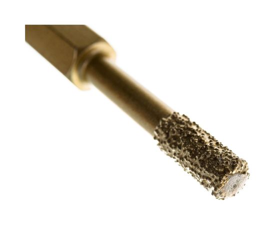 Сверло-коронка алмазное с воском (6x80 мм; HEX9.5 мм) D.BOR 121601020600 – изображение 5