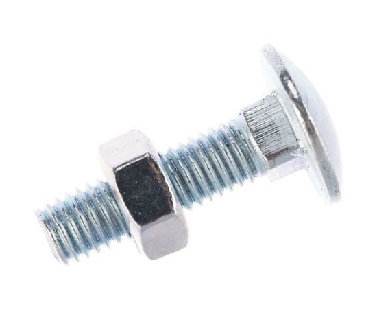 Мебельный болт Tech-Krep DIN603 оцинк. М8х30 с гайкой 6шт 108767 