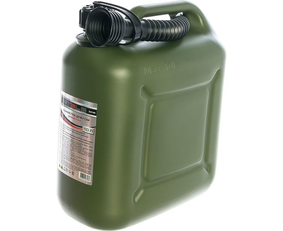 Канистра для ГСМ вертикальная, 10 л пластиковая, усиленная STELS 53126 