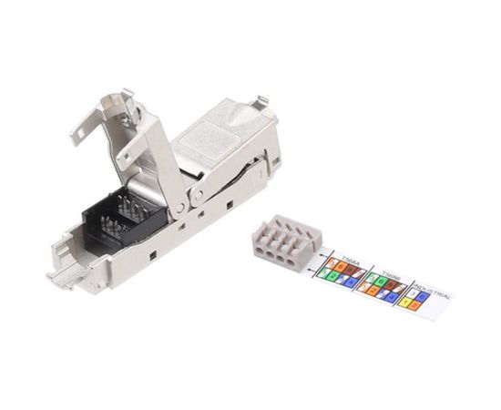 Проходной адаптер Hyperline, CA3-IDC-C6-SH-F-SL, coupler, категория 6, полный экран, IDC 4 431372 