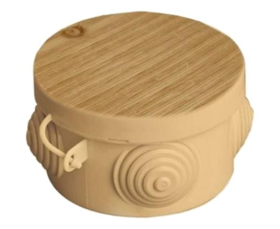 Распаячная коробка TDM ОП D85х40мм, крышка, сосна, IP54, 4входа индивидуальный штрихкод SQ1401-0702 