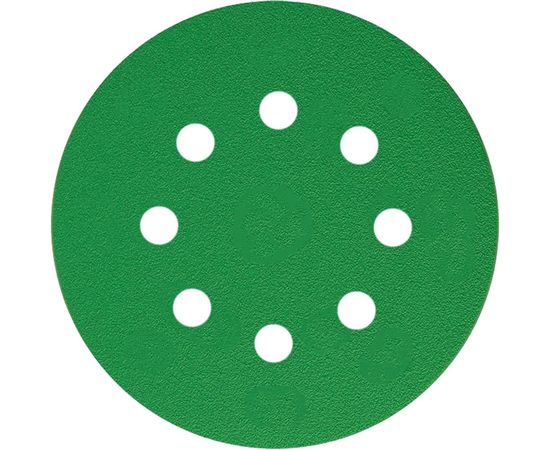 Круг шлифовальный FILM L312T+ (5 шт; 125 мм; на липучке; 8 отв; зелёный; P1000) SUNMIGHT 53220R 