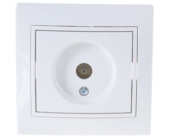 Телевизионная розетка LEZARD MIRA оконечная белый с белой вставкой 701-0202-130 