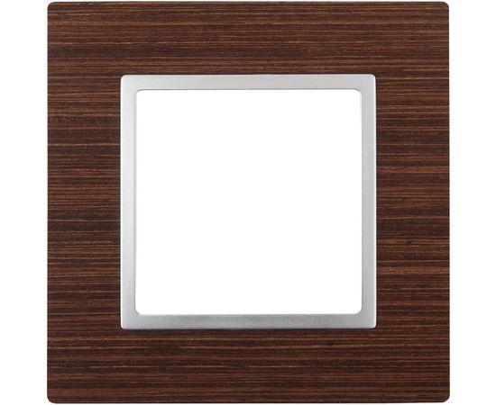 Рамка ЭРА 14530110 на 1 пост, дерево, Elegance, венге+алюминий Б0034569 