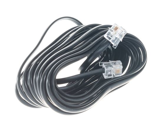 Кабель Cablexpert телефонный аппарат-розетка, 5 м чёрный TC6P4C-5M-BK 