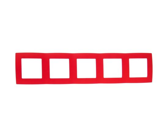 Рамка ЭРА 12500523 на 5 постов, красный Б0019420 