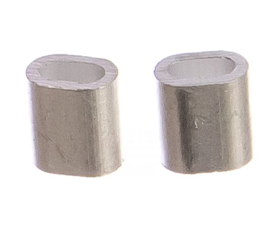 Прижимной зажим-наконечник для троса 2мм DIN9093 2шт - ярлык Tech-Krep 105820 