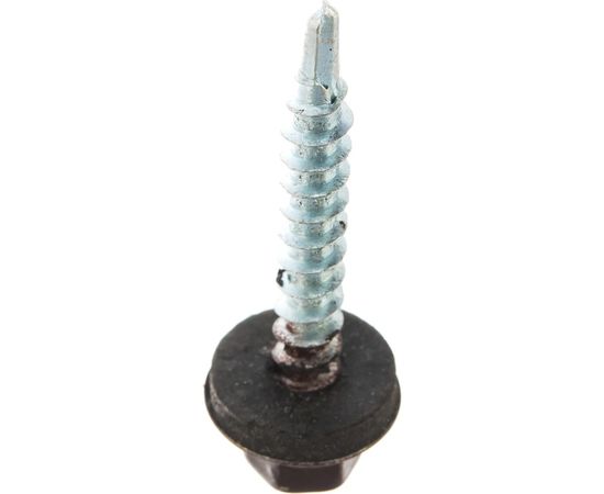 Кровельный саморез Tech-Krep КР сверло 4,8х35 RAL-8017 шоколадно-коричневый 60 шт, коробка с окном 112034 