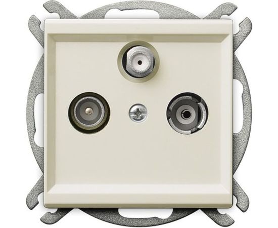 Розетка Ospel Sonata TV-SAT, оконечная, коэффициент затухания 1,5-2 дБ, бежевый GPA-RS/m/27 