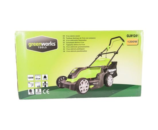 Электрическая газонокосилка Greenworks GLM1241 2505207 – изображение 13